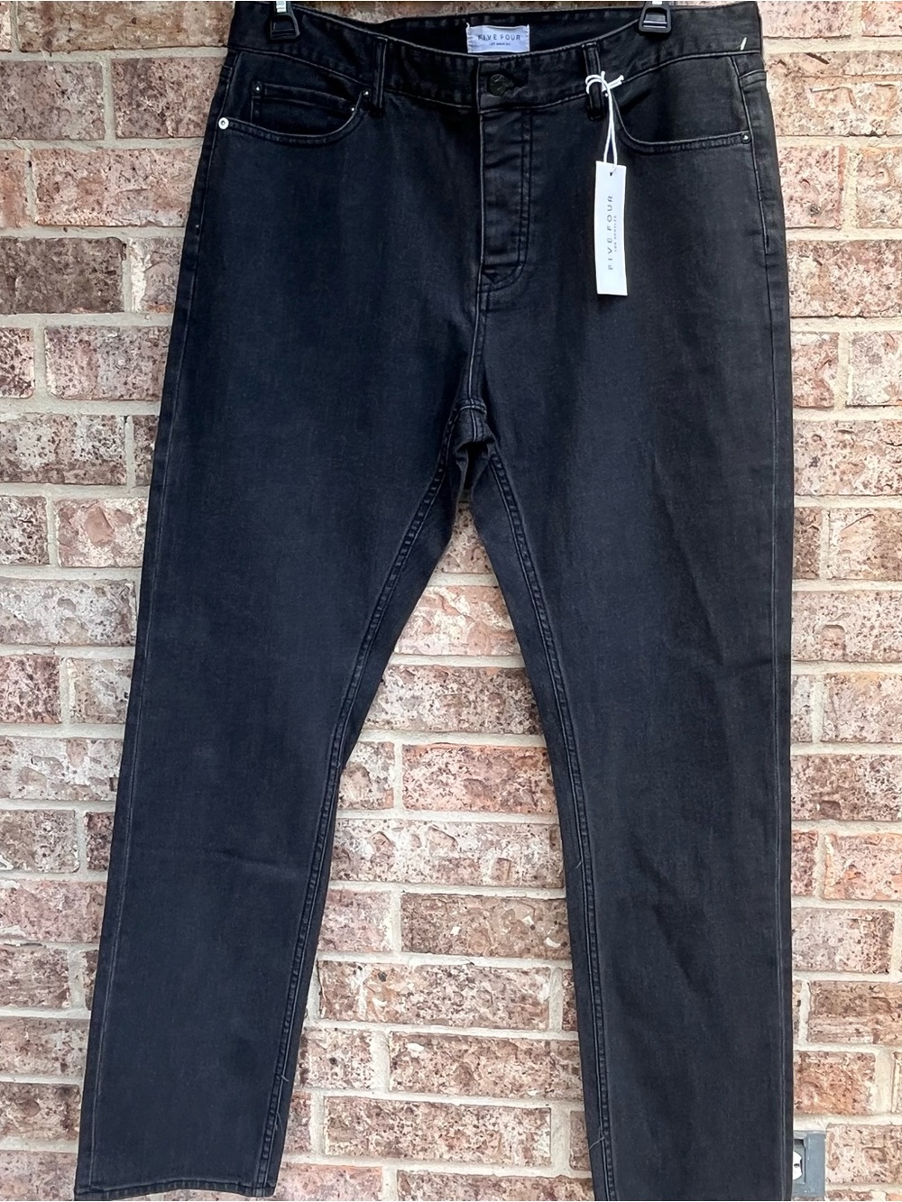 Five Four Los Angeles Men’s Black Jeans W36 Straight Fit Denim Pants NWT Classic